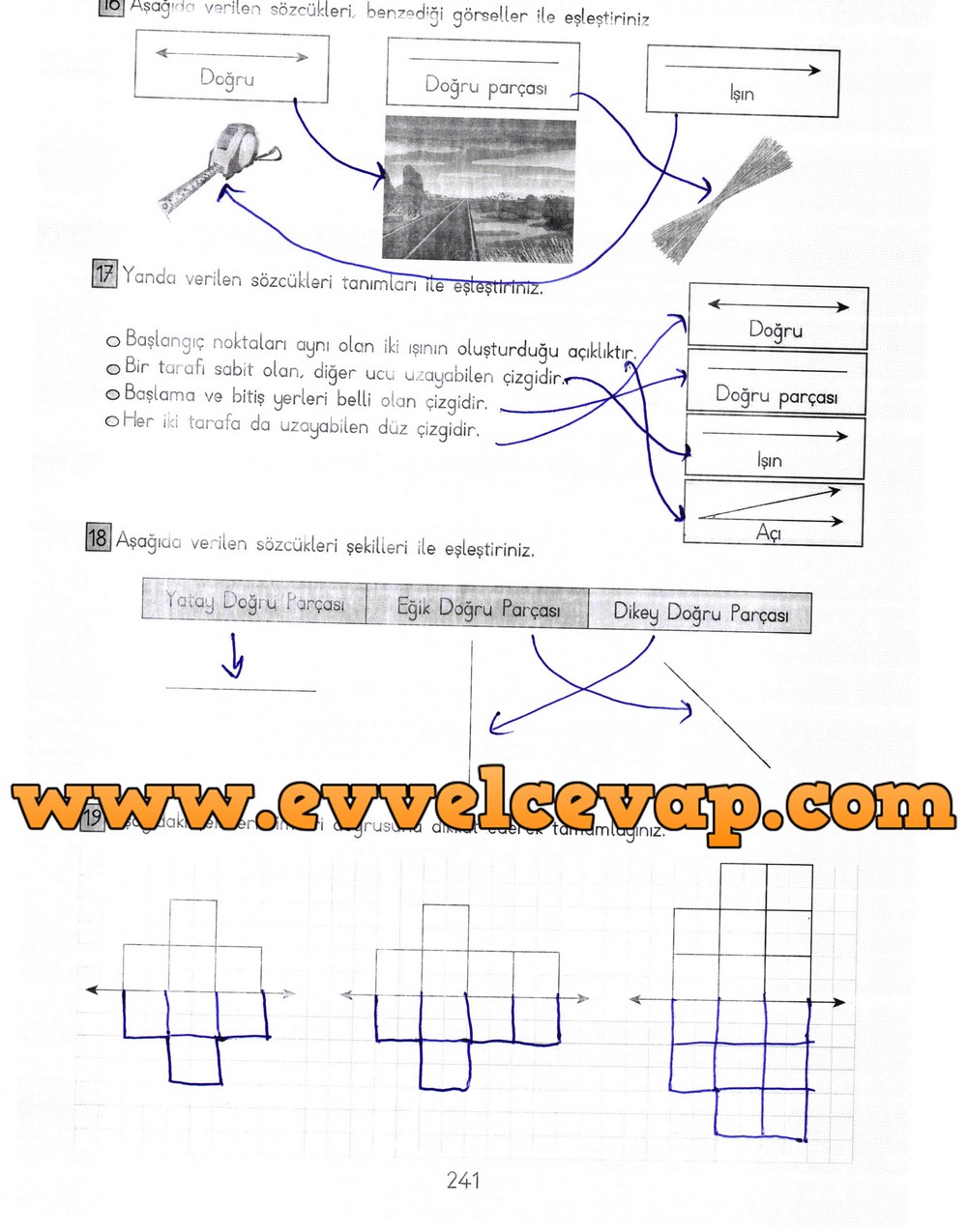 3. Sınıf Meb Yayınları Matematik Ders Kitabı Sayfa 241 Cevapları