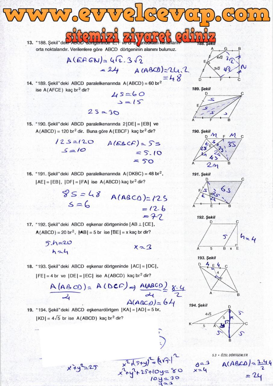 10. Sınıf Aydın Yayıncılık Matematik Ders Kitabı Sayfa 250 Cevabı