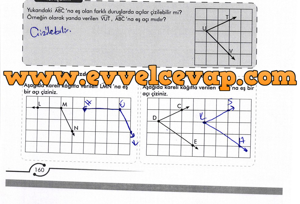 6. Sınıf Meb Yayınları Matematik Ders Kitabı Sayfa 160 Cevabı