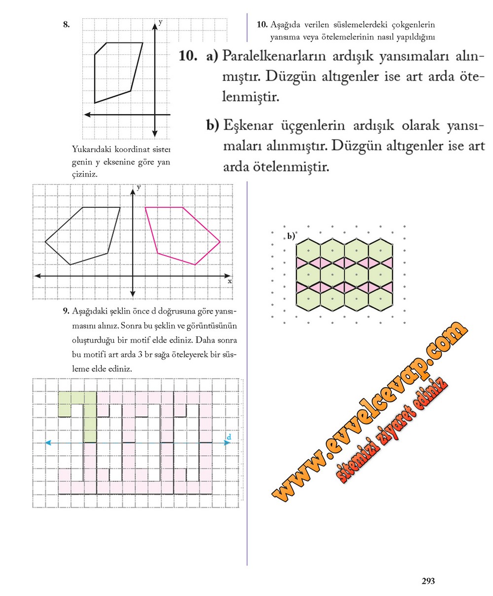 8. Sınıf Ekoyay Yayıncılık Matematik Ders Kitabı Sayfa 293 Cevabı