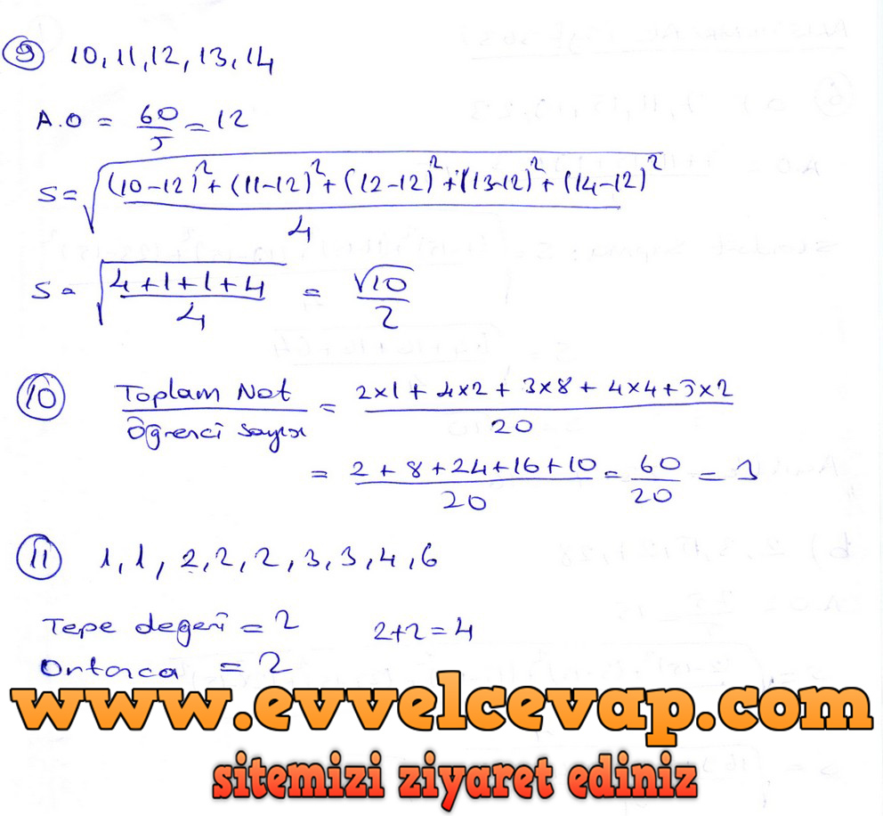 9. Sınıf Ödev Yayınları Matematik Ders Kitabı Sayfa 364